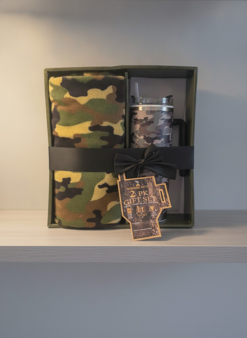Mossmark Gift Co Camouflage Gift Set NWT
